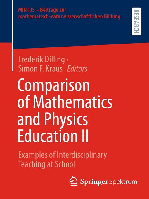 Title details for Comparison of Mathematics and Physics Education II by Frederik Dilling - Available